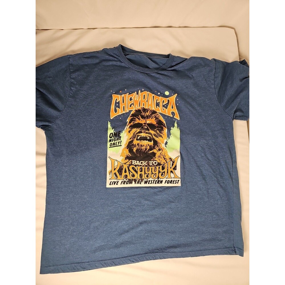 Star Wars Chewbacca Back To Kashyyyk Graphic T Shirt Mens XL Sci Fi Movie Tee